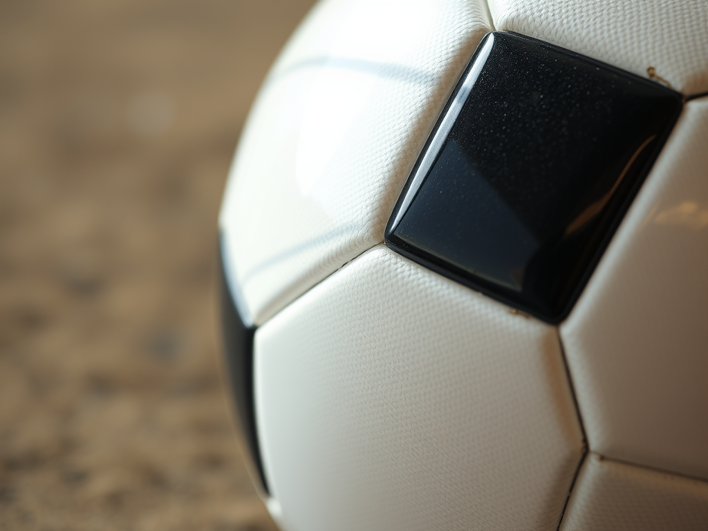 Ein Fußball in Nahaufnahme